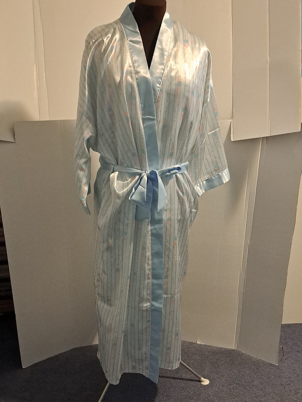 Vintage Erika Taylor Polyester Cotton Lined Womens Full Length Robe Size: Large